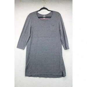 Cuddl Duds Gray 3/4 Sleeve Sleep Shirt-Size Medium-Very Soft
